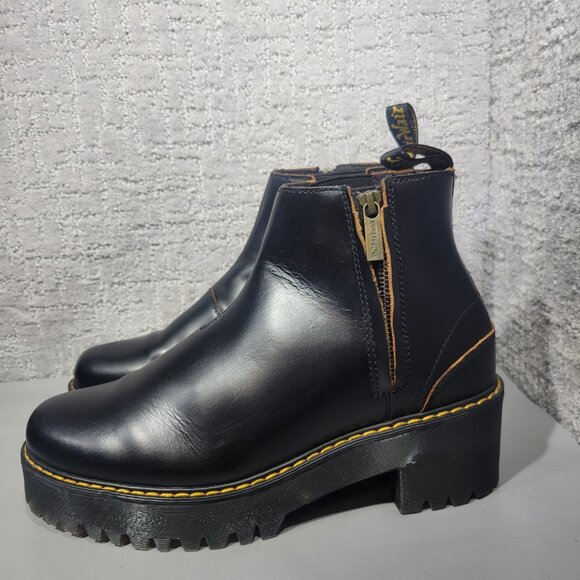 Dr Martens Rometty II Women's Size US 11 Black Leather Platform Chelsea Boots. - Picture 8 of 12